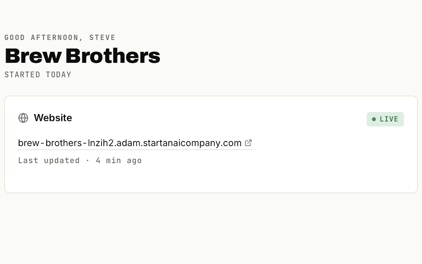 Beta site live on your subdomain over HTTPS